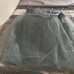 Elegant Blue Tulle Skirt